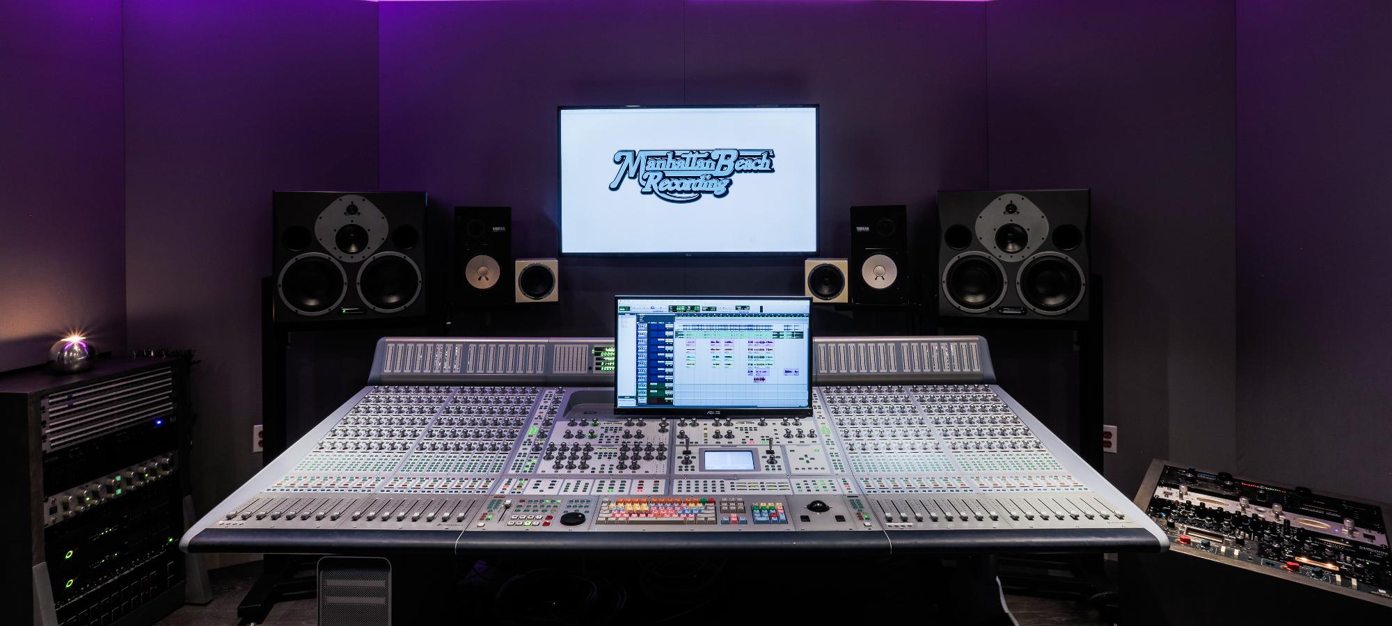Studio F large-format control room.